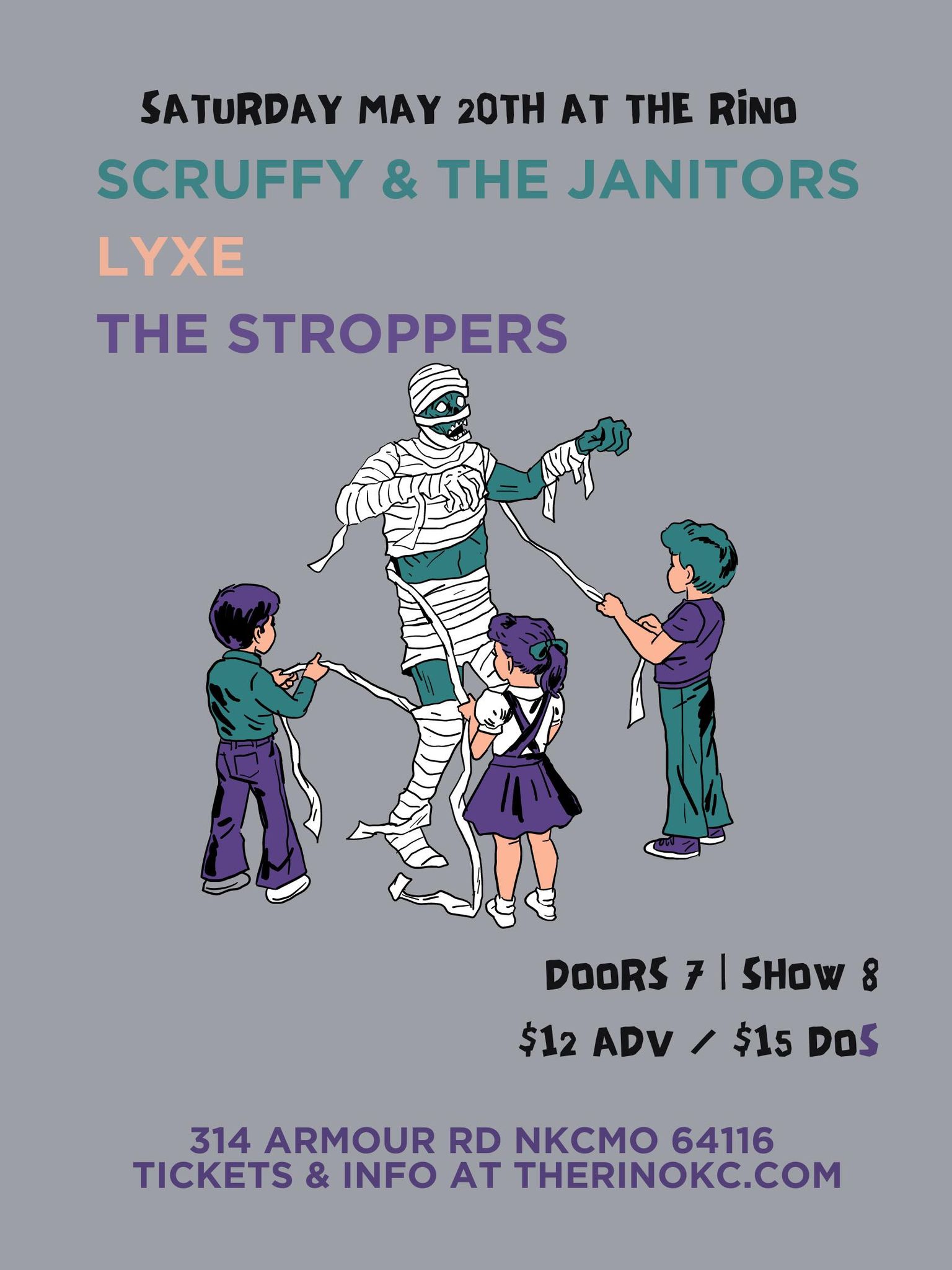 Scruffy & The Janitors / Lyxe / The Stroppers » RiverNorth District